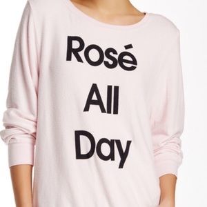 Wildfox Rose All Day Pink Sweater